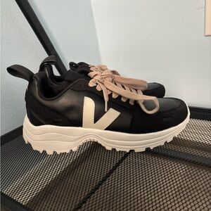 Veja Black and Tan Sneakers with Chunky Soles